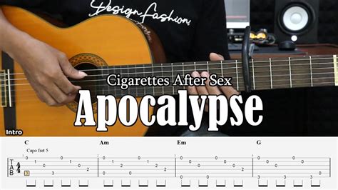 Apocalypse Cigarettes After Sex Fingerstyle Guitar Tutorial TAB