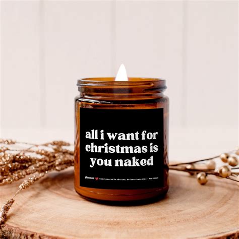 All I Want For Christmas Is You Naked Candle Funny Holiday Etsy UK