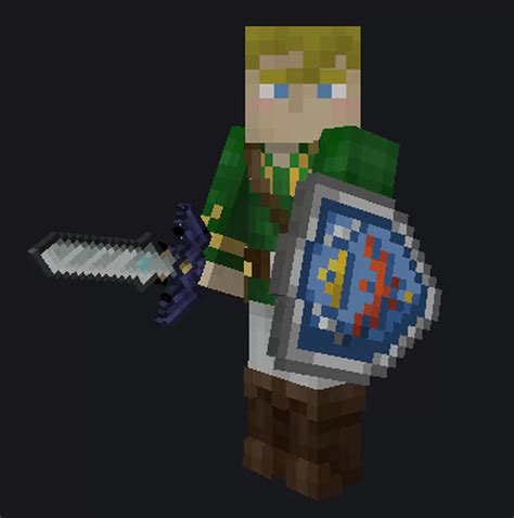 Legend Of Zelda Hylian Shield Model Minecraft Texture Pack
