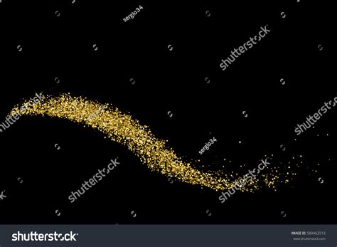 Gold Glitter Texture Isolated On Black Stock Vector (Royalty Free ...