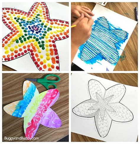 Easy Starfish Craft For Kids With Free Printable Template Buggy And Buddy