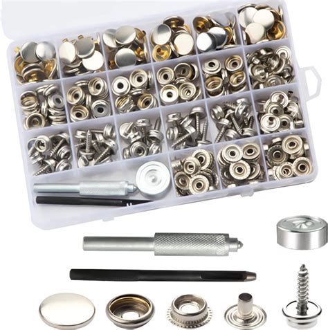 Biouu Canvas Snap Kit Tool 363pcs Stainless Steel Snap