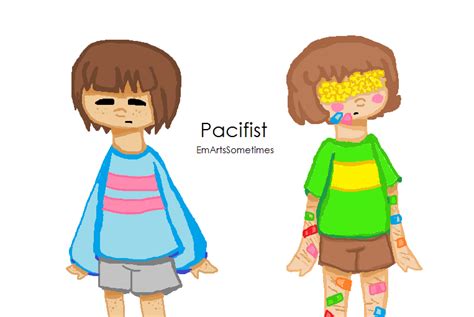 Pacifist Frisk And Chara By Emartssometimes On Deviantart