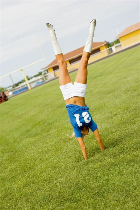 Blonde In Football Jersey Stock Photo Image Of Alluring