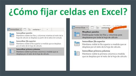 Cómo fijar celdas en Excel Te explicamos la opción de inmovilizar