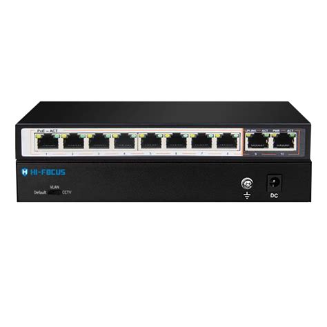 8 Port Poe With 2 Uplink Giga Ports Network Switch Black Hifocus Hf Sgh08 120w Starehub