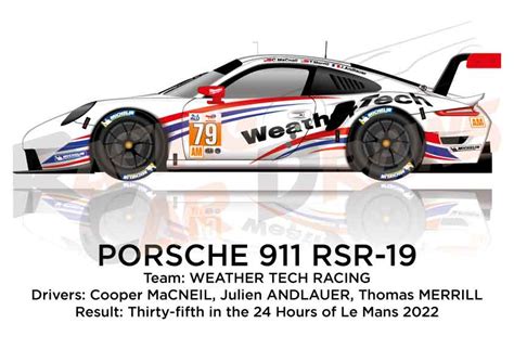 Porsche 911 Rsr 19 N79 Thirty Fifth 24 Hours Of Le Mans 2022