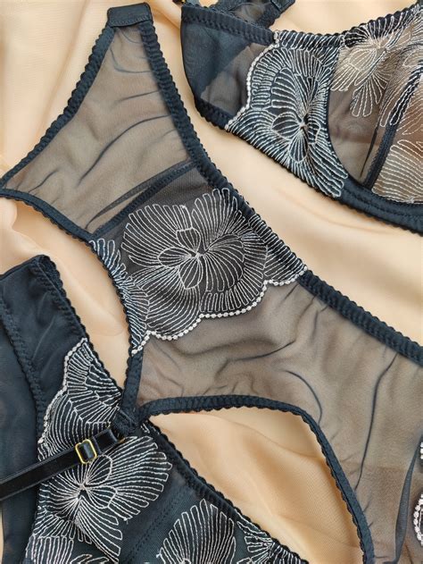 Black Lingerie Set Lace Lingerie Set Lingerie Lingerie Etsy