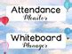 Editable Classroom Decor Signs Watercolor Hot Air Balloon Theme