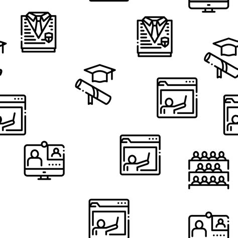 academy educational seamless pattern vector  vector art  vecteezy