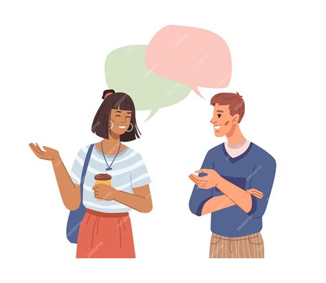 Premium Vector | Happy people talking speech bubbles over head