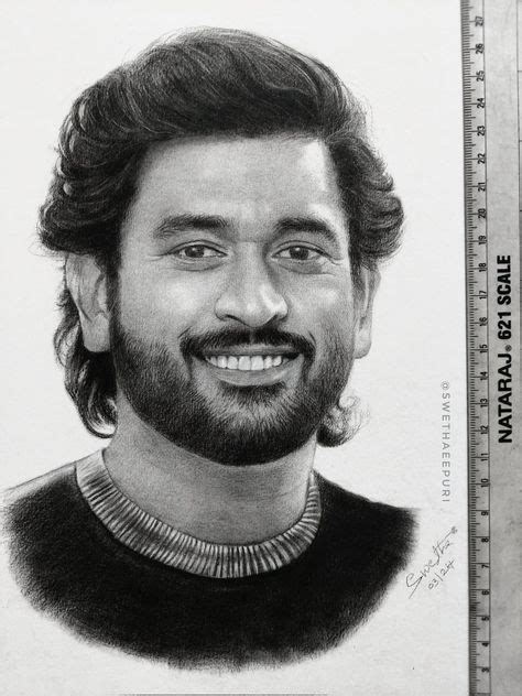 Dhoni Drawing