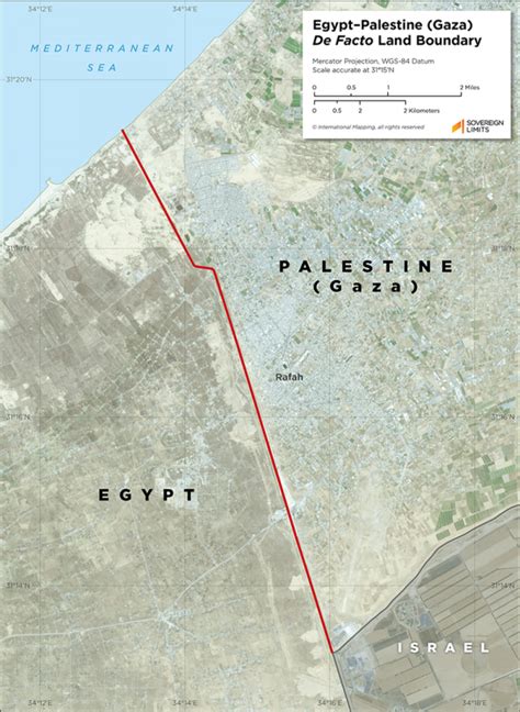 Egyptpalestine Gaza Land Boundary Sovereign Limits