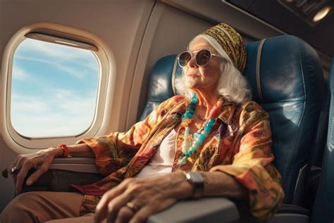 Latina Brazilian Old Woman Airplane Free Photo Rawpixel