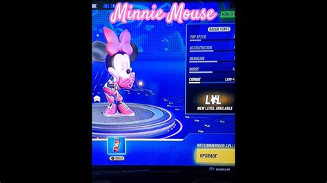 Levelling Up Minnie Mouse In Disney Speedstorm From Lever