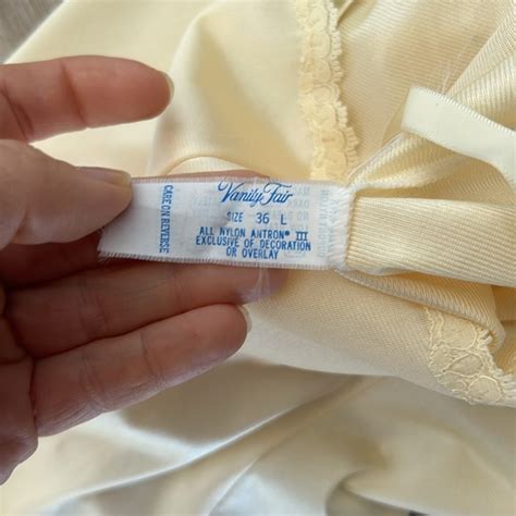 Vanity Fair Intimates Sleepwear Vintage Vanity Fair 7s Nylon Lace Trim Slip Dress Lingerie