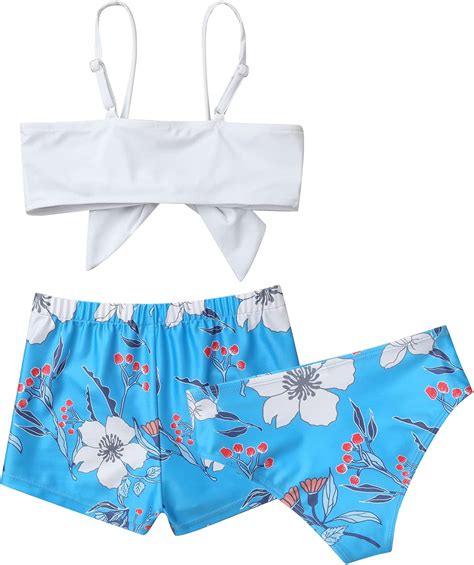 Ttao Ttao St Ck Kinder M Dchen Bikini Set Bademode Badeanzug Blumen Druck Strandbikini Bowknot
