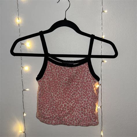 Brandy Melville Cheetah Print Tank Cropped Worn Depop