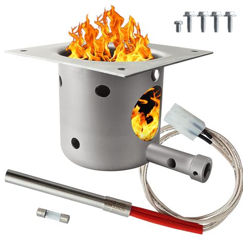 Fire Burn Pot And Hot Rod Ignitor Kit For Traeger Pit Boss Camp Chef Pellet Grill Replacement