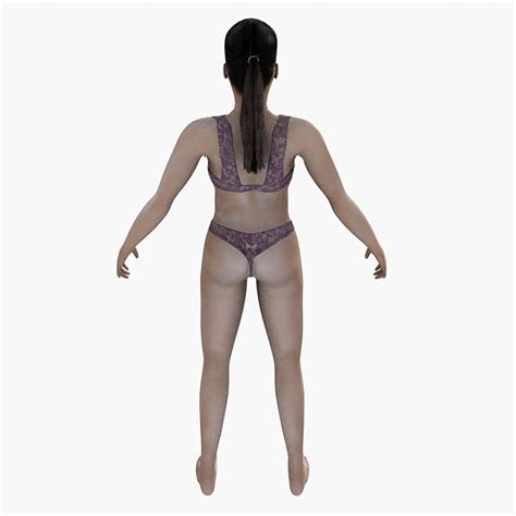 Realistic Nude Woman Body D Model