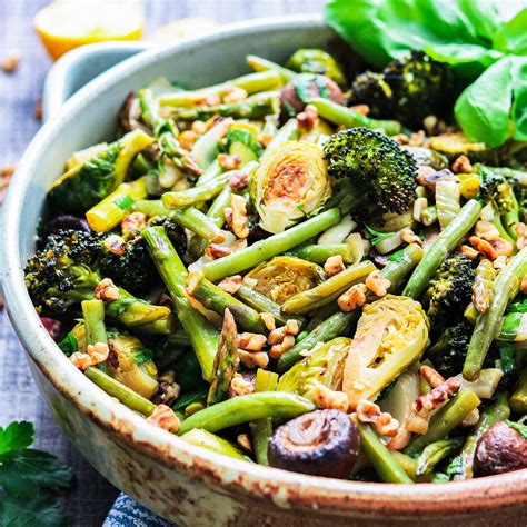 balsamic roasted green vegetables easy sheet pan recipe give
