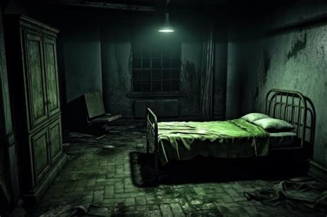 premium ai image creepy interior  asylum  night beautiful