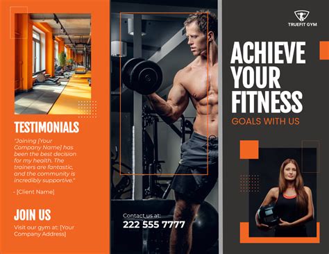 Free Gym Brochure Templates Editable And Printable