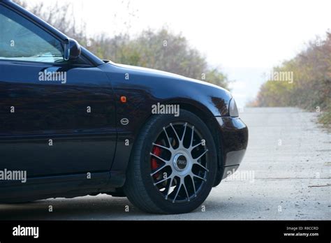 Audi A4 B5 Front Bumper In Road Stock Photo Alamy