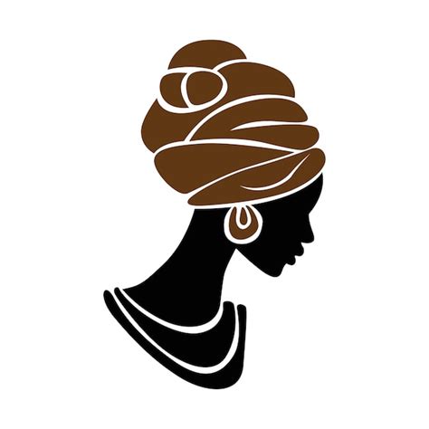 Premium Vector Beautiful African Woman Silhouette In Traditional