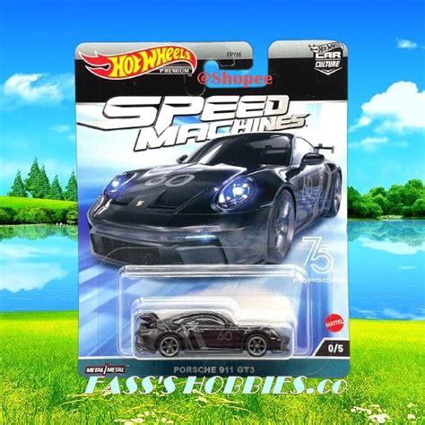 Hot Wheels Premium Car Culture Speed Machines Porsche Gt Black Chase Shopee Malaysia