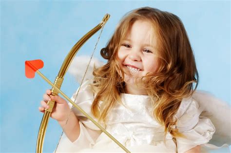 Small Cupid Cute Female Cupid Holding Bow Sponsored Sponsored