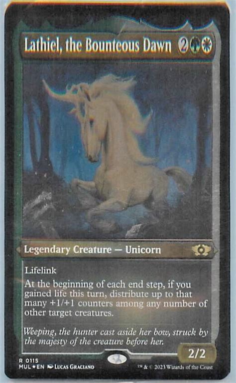 Lathiel Bounteous Dawn In Etched Foil Nm M Mtg Magic The Gathering Ebay