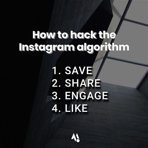 An Instagram Ad With The Text How To Hack The Instagram Algorithm