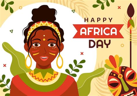 Premium Vector Happy Africa Day On May Illustration With Culture