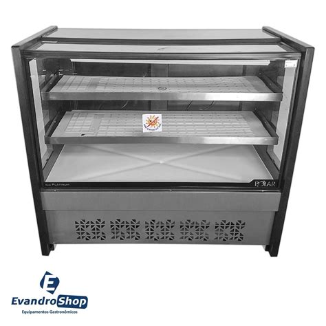 Balcão Expositor Refrigerado 1 25 Metros 2 Placas Platinum 220V