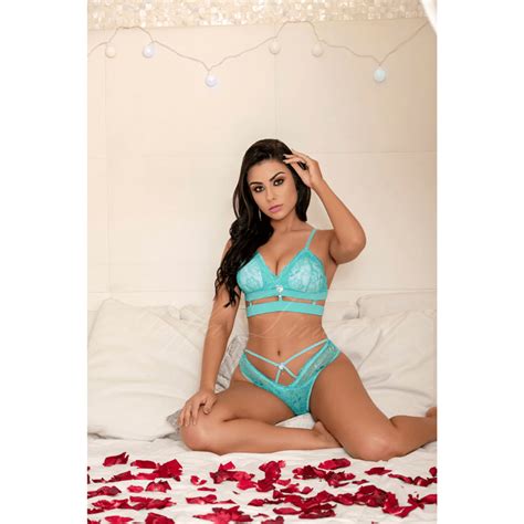 Conjunto Strappy Simples Yaffa Lingerie Exclusiva Sexshop