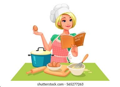 Blonde Woman Cooking Images Stock Photos Vectors Shutterstock