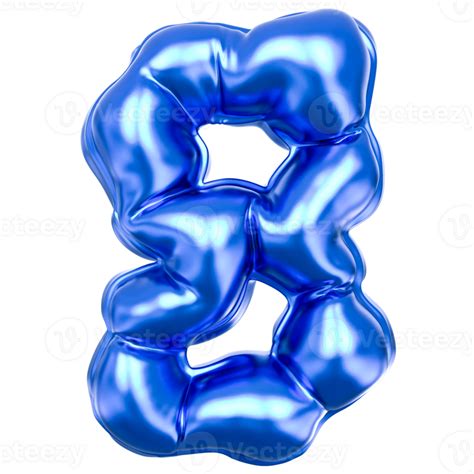 balloon  number blue  render  png