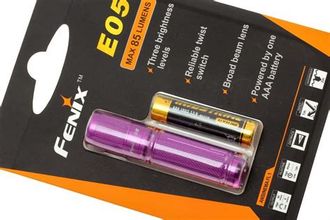 Fenix E05 LED flashlight, purple, XP-E2 LED | Advantageously shopping ...