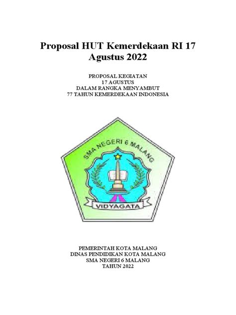 Proposal Hut Kemerdekaan Ri 17 Agustus 2022 Pdf