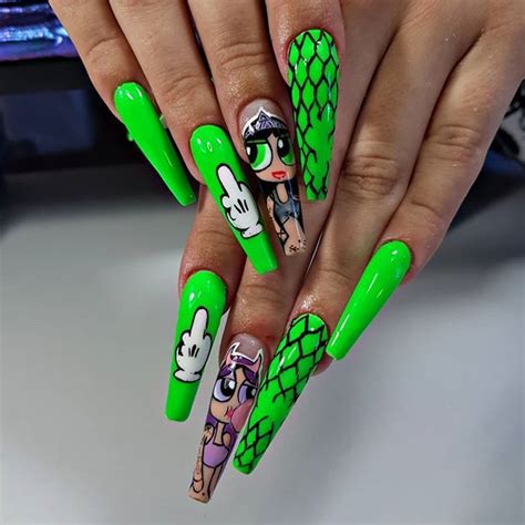 Cartoon Nails For A Fun Design Inspired Beauty Disney Acrylic