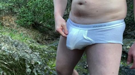 Outdoor Cum In Hanes Tighty Whities Gay Man Porn Xhamster