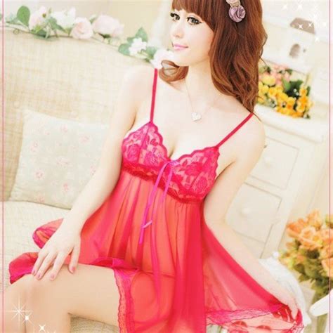 Jual Lingerie Baju Tidur Merah Sexy Super Transparan Dewa Dewi Store Di