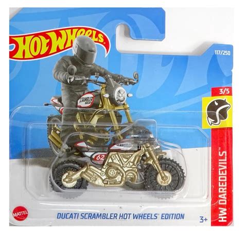 Carrinho Miniatura Hot Wheels Moto Ducati Scrambler Hot Wheels Edition Hw Daredevils