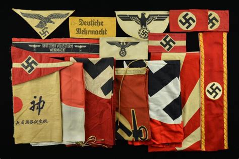 Sold Price: LARGE GROUP OF WWII GERMAN FLAGS & CLOTH ALONG - July 2 ...