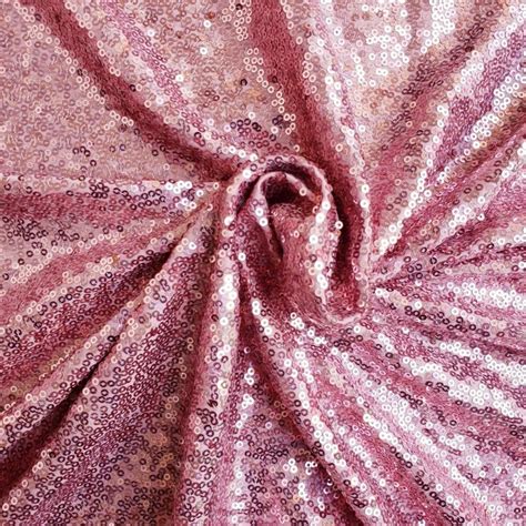 Tecido Malha Bordado Paetê Fashion Rosa Nude