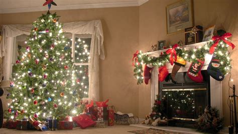 Lighted christmas on living room HD wallpaper | Wallpaper Flare