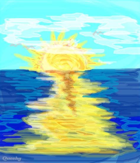 Ocean sunset ← a landscape Speedpaint drawing by Jcheeren - Queeky - draw & paint