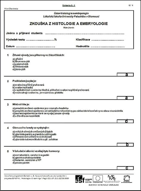 Exam Cover Page Format