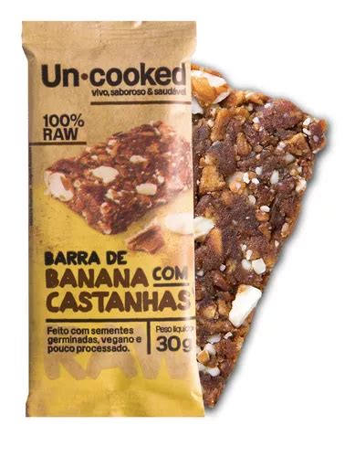 Barra Banana Castanhas Sem Gl Ten Vegano Uncooked G Mercadolivre